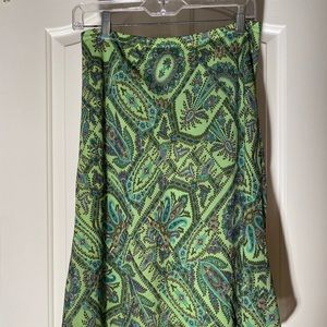 Lime green and purple long skirt